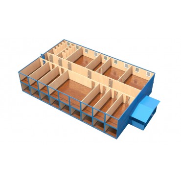 Модульное здание из блок-контейнеров МЗ-11, 605м2