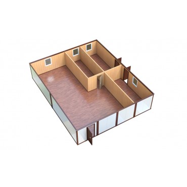Модульное здание из сэндвич панелей БВЗС-05, 115.2м2
