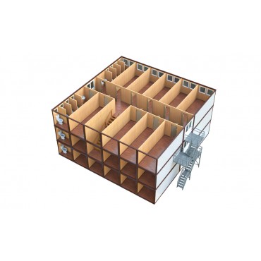 Модульное общежитие из сэндвич панелей БВЗС-08, 622м2